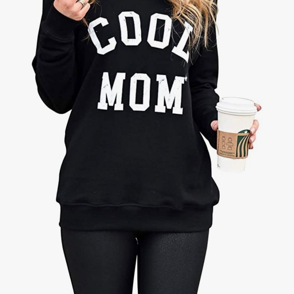 BLACK cool mom sweatshirt